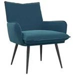 vidaXL Sessel Blau Samt