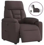 vidaXL Relaxsessel Elektrisch Dunkelbraun Stoff
