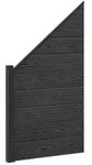 vidaXL Zaunelement WPC und Aluminium Schwarz