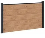 vidaXL Zaunelement WPC und Aluminium Braun