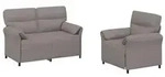 vidaXL Sofa Set 2 stk. Taupe Stoff