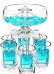 Schnapsspender mit 6 Gl&auml;sern 4cl Party Zubeh&ouml;r f&uuml;r Cocktails