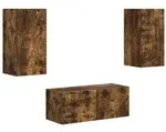 vidaXL TV-Schrankset 2 pcs Ger&auml;ucherte Eiche Holzwerkstoff