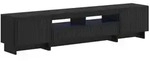 vidaXL 5-teiliges LED TV Schrank Schwarz Holzwerkstoff