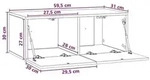 vidaXL Wandmontierter TV-Schrank 59,5 x 31 cm Wei&szlig; Holzwerkstoff