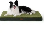 Hundebett orthop&auml;disches waschbar L 91 x B 69 x H 8 cm Dunkelgr&uuml;n