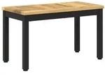 vidaXL Couchtisch Wei&szlig; und Schwarz 60,5 x 30 x 36 cm Massivholz Akazie