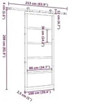 vidaXL Schiebet&uuml;r Natur 100 x 208 cm Massives Kiefernholz