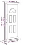 vidaXL Vordert&uuml;r Anthrazit 110 x 210 cm PVC
