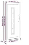 vidaXL Vordert&uuml;r Anthrazit 98 x 208 cm PVC