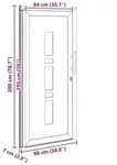 vidaXL Vordert&uuml;r Anthrazit 98 x 200 cm PVC