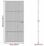 vidaXL Wohnzimmer-T&uuml;r 93 x 201,5 x 3,5 cm