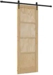 vidaXL Schiebet&uuml;r ORKDAL Nat&uuml;rlich und Schwarz 73,5 x 211 cm