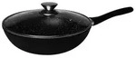 WOK Pfanne 28cm Induktion Deckel Anti Haft Bratpfanne Marmor