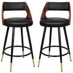 ALFORDSON Barhocker, Set von 2 Comptoir-H&ouml;hen-Barhocker in modernem Stil, 65...