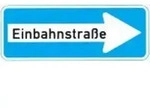VKZ.220-20, 800x300mm Einbahnstr. rechts RAL-G&uuml;tezeichen Folie RA2