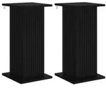 vidaXL Pflanzenst&auml;nder 2 pcs Schwarz 30,5 x 30 x 60,5 cm Holzwerkstoff