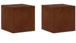 vidaXL Pflanzenst&auml;nder 2 pcs Rostoptik 40 x 40 x 40 cm Wetterfeststahl