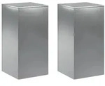 vidaXL Pflanzenst&auml;nder 2 pcs Silber 40 x 40 x 80 cm Edelstahl