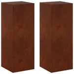 vidaXL Pflanzenst&auml;nder 2 pcs Rostoptik 30 x 30 x 80 cm Wetterfeststahl