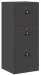 vidaXL Aktenschrank Schwarz 45,5 x 42 x 106,5 cm Kaltgewalzter Stahl