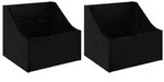 vidaXL LP Plattenbox 2 stk. Schwarz Eichen-Optik 37 x 33 x 32 cm