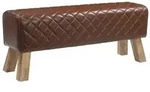 vidaXL Bank 110 x 30 x 45 cm Echtes Leder Diamant-Braun