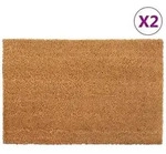 vidaXL Fu&szlig;matten 2 Stk. Natur 40x60 cm Kokosfaser Getuftet