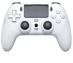 Wireless Gaming Controller f&uuml;r PS5 / PS5 Pro / PS5 Slim OLED Makro Turbo Wei&szlig;