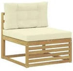 vidaXL Outdoor Mittelsofa Massivholz Akazie Wei&szlig; 83 x 79 x 73 cm