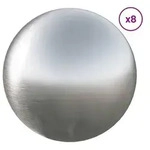 vidaXL Geb&uuml;rsteter Ball 8 pcs &Oslash; 5 cm Silber Edelstahl 201