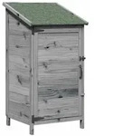 vidaXL Garten Shed Grau 59 x 56 x 113,5 cm Holzwerkstoff
