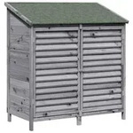 vidaXL Garten Shed Grau 106 x 56 x 113,5 cm Massivholz aus Fichte
