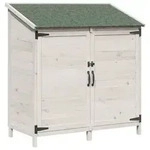 vidaXL Garten Shed Wei&szlig; 106,5 x 56 x 113,5 cm Holzwerkstoff