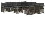 vidaXL Gartensofa-set 12 stk. Grau und Dunkelgrau Poly-Rattan
