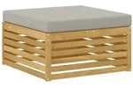 vidaXL Outdoor-Fu&szlig;hocker Massivholz Akazie Wei&szlig;