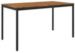 vidaXL Gartenbar-Tisch Nat&uuml;rlich und Schwarz 196 x 100,5 x 105 cm