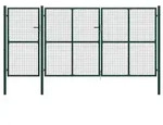 vidaXL Gartentor Stahl 400 x 200 cm Gr&uuml;n