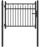 vidaXL Zauntor HORST 100 x 75 cm Metall Schwarz Abschlie&szlig;bar