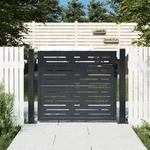 vidaXL Gartentor Anthrazit 105x80 cm Stahl Quadratisches Design