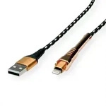 ROLINE GOLD USB 2.0 Sync- &, Ladekabel USB-A/8pin, St&uuml;tze, 1 m Kabel Lightning