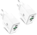 Wicked Chili 2x 20W Ladeger&auml;t Netzteil USB C + USB-A Schnellladeger&auml;t f&uuml;r iPhone
