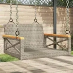 vidaXL H&auml;ngesessel Grau 63x62x40 cm Poly Rattan