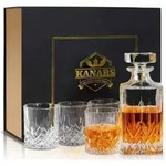 Whiskey Gl&auml;ser und Karaffe Set Kristall 750ml 5-teilig