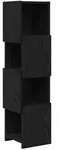 vidaXL Eckschrank Schwarz Eichen-Optik 25,5x25x102cm Holzwerkstoff