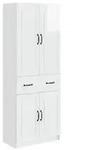 vidaXL Schrankset 2 pcs Hochglanz Wei&szlig; Holzwerkstoff