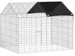 vidaXL Hasenk&auml;fig Silber 100 x 78 x 78 cm Verzinkter Stahl