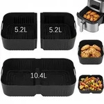 3 St&uuml;ck Silikonform Hei&szlig;luftfritteuse Zubeh&ouml;r f&uuml;r Ninja Foodi FlexDrawer 10,4L