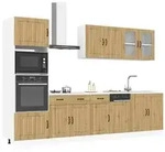 vidaXL 7-tlg. K&uuml;chenschrank-Set Kalmar Artisan-Eiche Holzwerkstoff