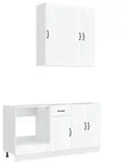 vidaXL K&uuml;cheneinheit LUCCA 5 pcs Wei&szlig;